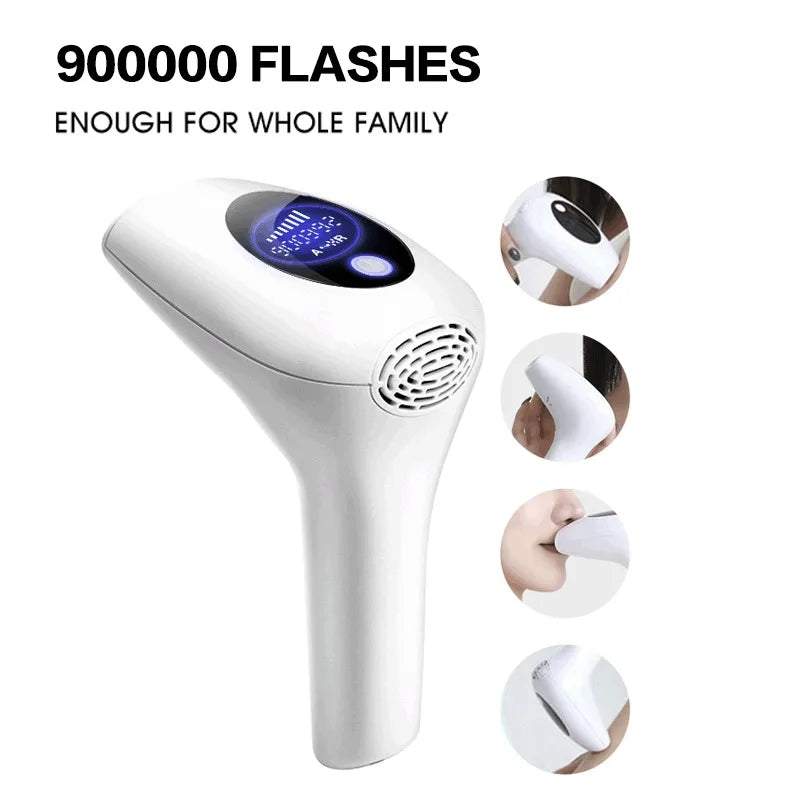 Hair Removal with Ice Cooling Care Function for Women Permanent,999,999 Flashes Painless IPL Hair Remover Device
