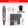 Electric Derma Pen Ultima A10 12 Pcs 0.25mm Needle Professional Nanoneedles  Machine Skincare Tool SPA Care